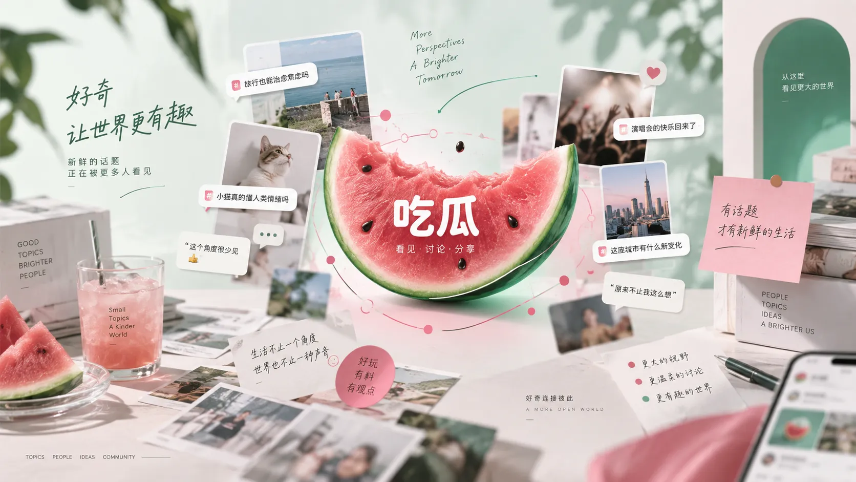 娱乐话题与信息观察主题视觉